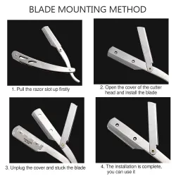 Professional retro shaver - foldable razor - with a bladeShaving