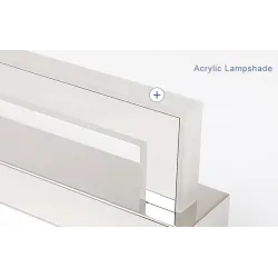 Modern bathroom mirror light - LED - stainless steel lamp - 9W - 42cmWall lights