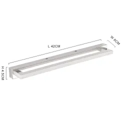 Modern bathroom mirror light - LED - stainless steel lamp - 9W - 42cmWall lights