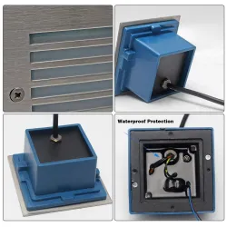 Wall / stairs / outdoor lamp - stainless steel - IP65 waterproof - LED light - 3WWall lights