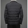 Fashionable warm short jacket - down windbreaker - with detachable fur collarJackets