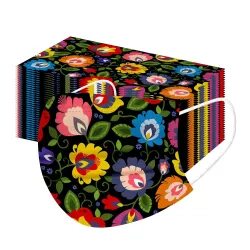 Face / mouth protection mask - disposable - for adults - flowers printMouth masks