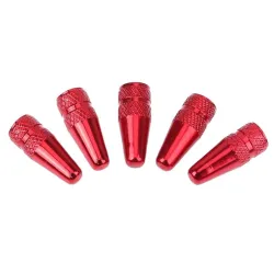 Bicycle wheel valve - aluminum cap - dust covers - 5 piecesBicycle