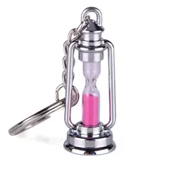 Metal lamp - hourglass - keychain for couples - 2 piecesKeyrings