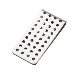 Cash holder - with cut out holes - stainless steel clampWallets