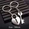 Couple keychain - key / heart shaped lock - 2 piecesKeyrings