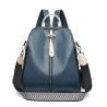 Multifunctional backpack - leather shoulder bag - with zippersBackpacks