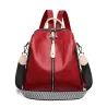 Multifunctional backpack - leather shoulder bag - with zippersBackpacks