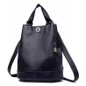 Fashionable leather backpack - multifunction vintage shoulder bag - large capacityBackpacks
