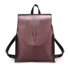 Fashionable leather backpack - shoulder bag - snakeskin patternBackpacks
