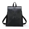 Fashionable leather backpack - shoulder bag - snakeskin patternBackpacks