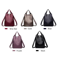 Fashionable leather backpack - multifunction vintage shoulder bag - large capacityBackpacks