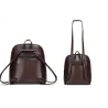 Luxurious vintage backpack - leather shoulder bag - with decorative V letterBackpacks