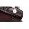 Luxurious vintage backpack - leather shoulder bag - with decorative V letterBackpacks