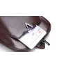 Luxurious vintage backpack - leather shoulder bag - with decorative V letterBackpacks
