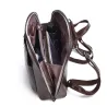 Luxurious vintage backpack - leather shoulder bag - with decorative V letterBackpacks