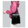 Fashionable leather backpack - shoulder bag - snakeskin patternBackpacks