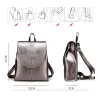 Fashionable leather backpack - shoulder bag - snakeskin patternBackpacks