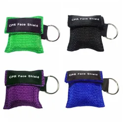 CPR mask - first aid - resuscitator mask- emergency face shield with keyringKeyrings