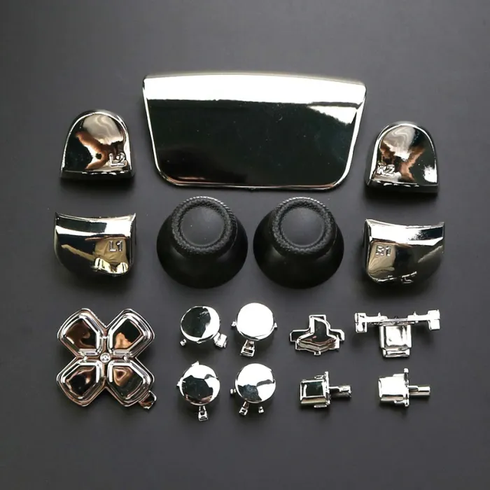 Full chrome set - for Playstation PS5 controller - buttons / thumbsticks / joystick cap / L1 / R1 / L2 / R2 / D-padAccessories