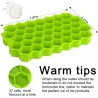 Silicone ice cube tray - honeycomb shaped - reusable - with removable lidBar supply