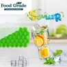 Silicone ice cube tray - honeycomb shaped - reusable - with removable lidBar supply