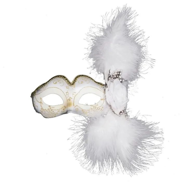 Venetian eye mask - with feathers / glitter - for Halloween / masqueradesMasks