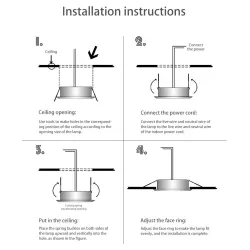 LED ceiling light - recessed round lamp - 5W / 9W / 12W / 15W / 18W - AC 220V-240V - 10 piecesCeiling lights