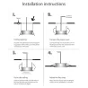 LED ceiling light - recessed round lamp - 5W / 9W / 12W / 15W / 18W - AC 220V-240V - 10 piecesCeiling lights