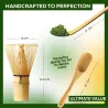 Japanese matcha tea set - bamboo whisk - scoop - tea spoon - 3 piecesCutlery
