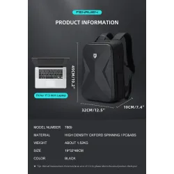 Fashionable backpack - waterproof - anti-theft - USB charging port - for 17.3 Inch laptopBackpacks