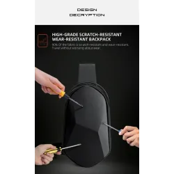 Fenruien - shoulder / crossbody bag - with USB charging port - waterproofBags