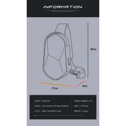Fenruien - shoulder / crossbody bag - with USB charging port - waterproofBags