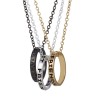 "Best Friends Forever" lettering circle pendant - three color necklaceNecklaces
