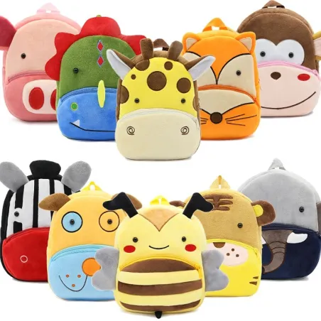 3D cartoon animals - plush children backpack - school bagBags