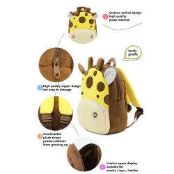 3D cartoon animals - plush children backpack - school bagBags