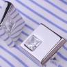 Elegant square cufflinks - silver - with crystalsCufflinks
