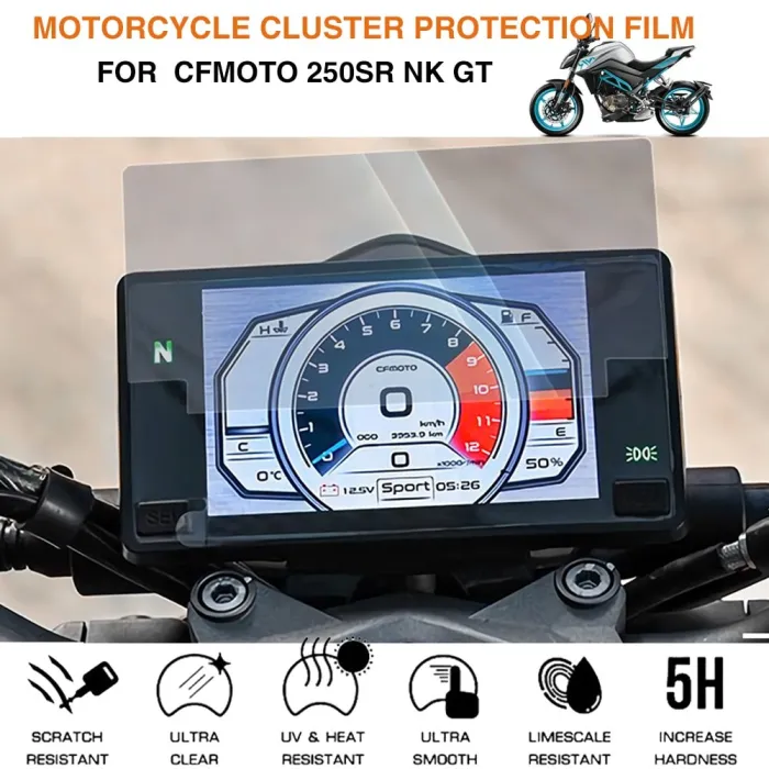 Motorcycle cluster screen protector - anti-scratch film - for CFMOTO 250SR / 250NK / 300NK / 400 GT / 650 GTMotorbike parts