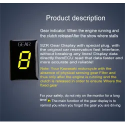 Gear indicator - motorcycle speed display meter - gear display holder - waterproof - for KawasakiMotorbike parts