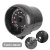 Tachometer meter with LED - 3 3/4" 12V - car gauge - 0-8000 RPM - carbon - 3.75 Inch 95mm