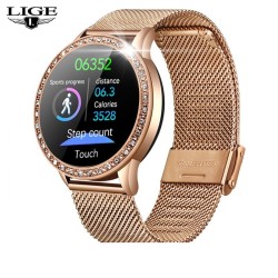 LIGE - Smart Watch - color screen - full touch - fitness tracker - blood pressure - waterproof - unisex