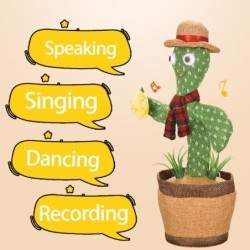Electronic cactus - talking / singing / dancing / wiggling - funny plush toy - 31cm