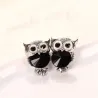 Small stud earrings - with crystal owlEarrings