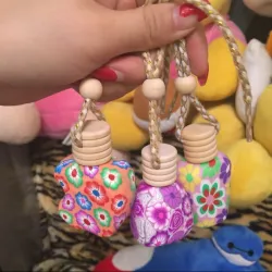 Mini empty colorful bottle - for fragrances - home / car air freshener - with screw cap - hanging rope - 12mlPerfumes