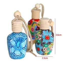 Mini empty colorful bottle - for fragrances - home / car air freshener - with screw cap - hanging rope - 12mlPerfumes