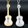 Trendy necklace with guitar pendant - stainless steel - unisexNecklaces