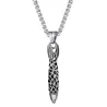 Bullet shaped pendant - with necklace - stainless steelNecklaces