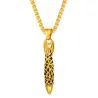 Bullet shaped pendant - with necklace - stainless steelNecklaces