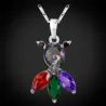 Elegant necklace with colorful crystal fishNecklaces