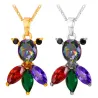 Elegant necklace with colorful crystal fishNecklaces